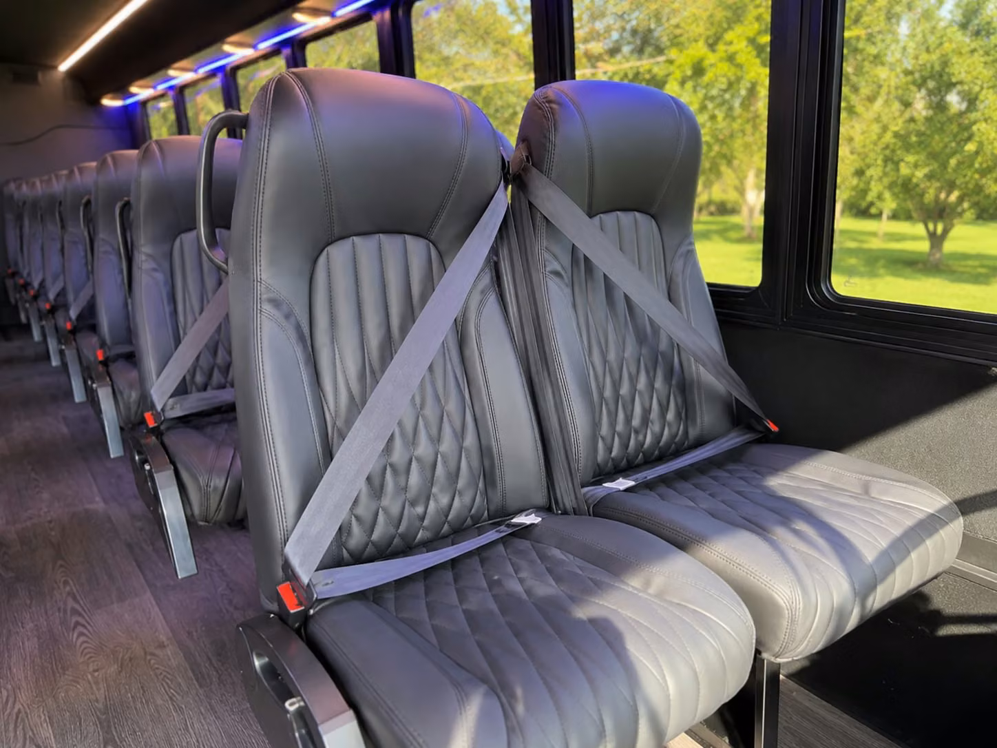 15 passenger minibus interior