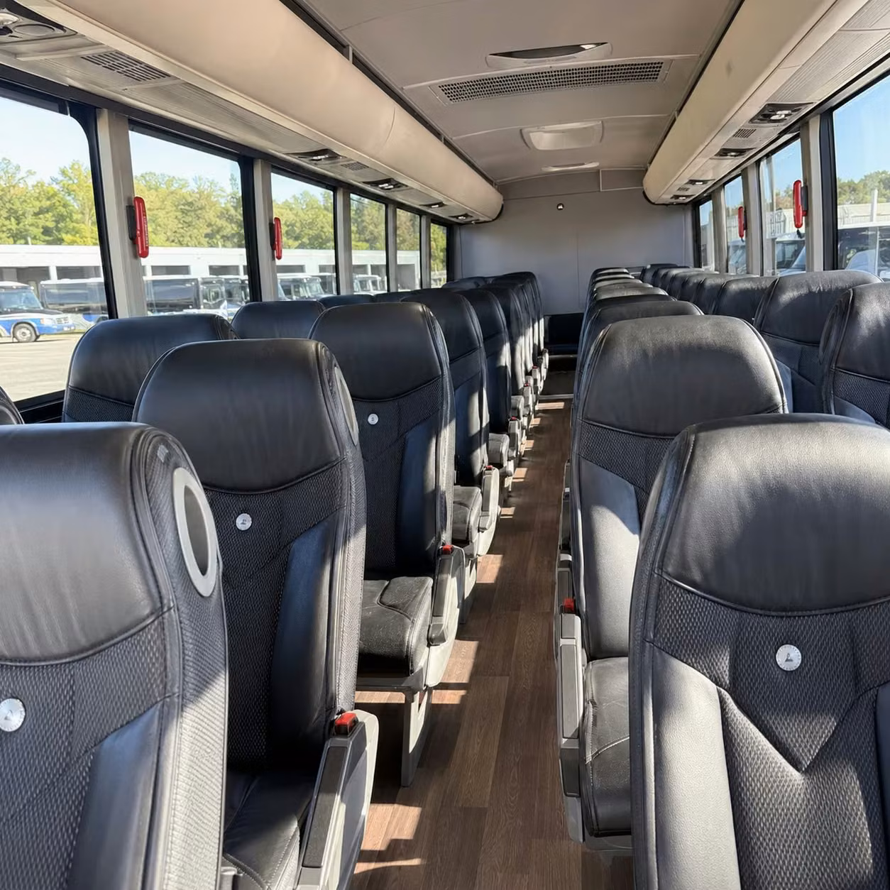 huntsville charter bus rental interior
